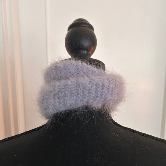 Brand New Handmade Sky Blue Mohair Sophie Scarf in Large - Picture 8 of 13